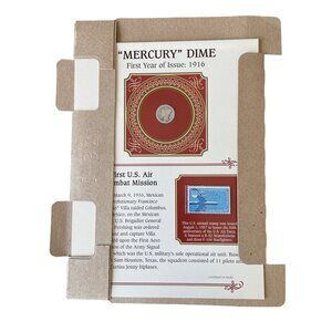 1916 Mercury Dime & 1957 Air Mail Stamp Collectors Set